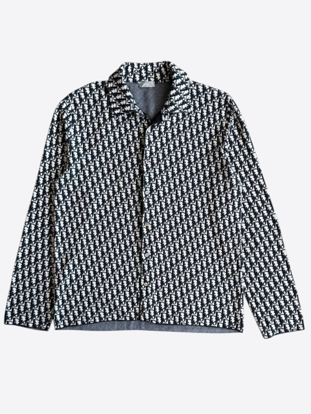 Dior Beige & Blue Oblique Button Up Shirt